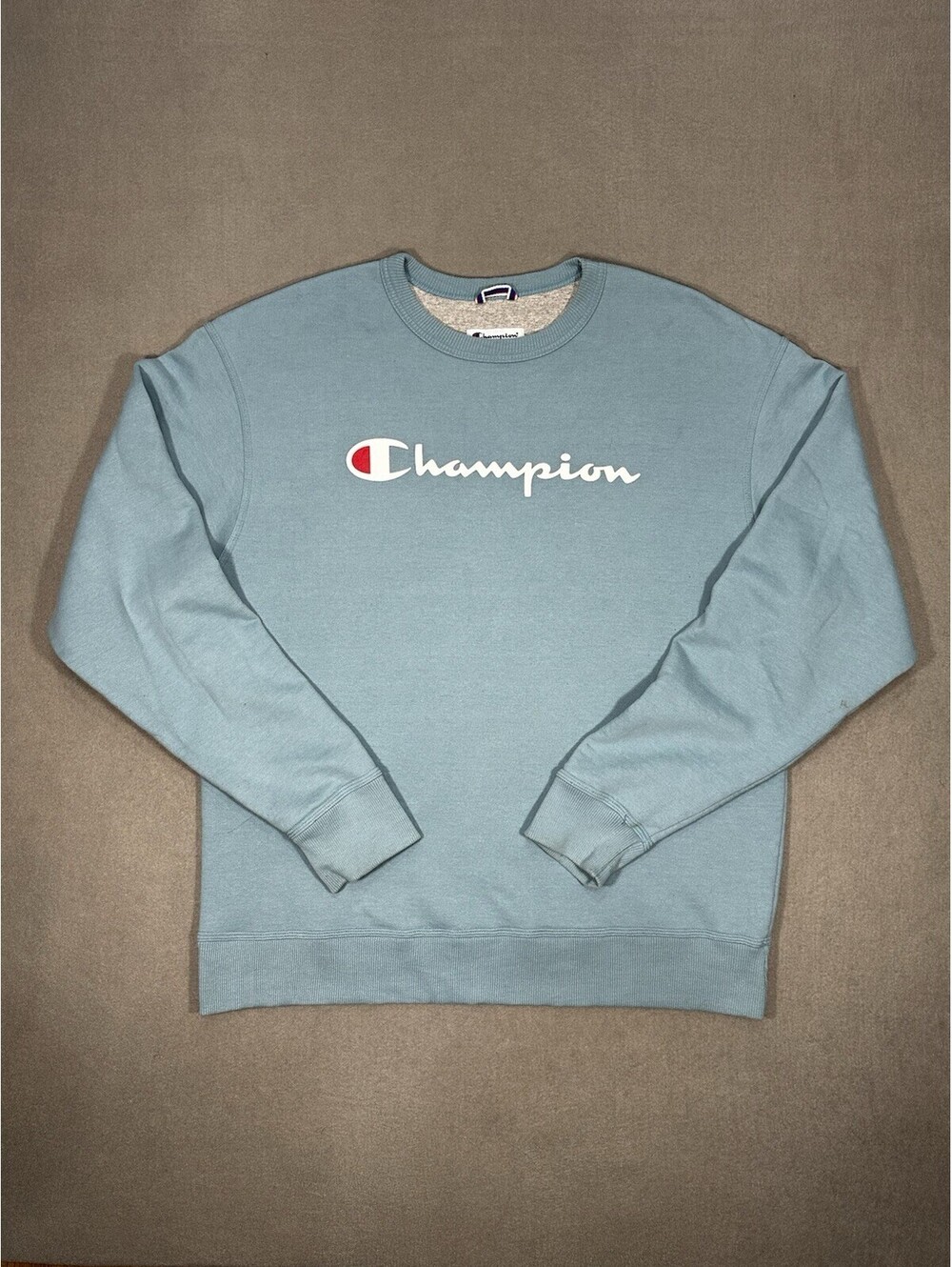 Champion Men’s Large Blue Crewneck Sweatshirt Logo Pullover